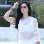 Rukhsar Instagram - 🤍🤍🤍. . #saree #sareelove #sareelover #lucknowiwork #chikankari #white . . 📷: @dasguptadipanjan
