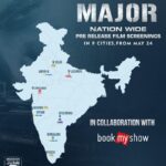 Saiee Manjrekar Instagram – Namaste India. We are coming to you with our film, 10 days in advance.

#Major Pre release Film Screenings across India from May 24th 💥💥

Stay tuned to @bookmyshow to book tickets in your cities for the exclusive screening of #MajorTheFilm.

#MajorOnJune3rd