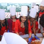 Sakshi Agarwal Instagram - Fun time #cakemixingceremony @ramadaplazachennai bringing in #Christmas festive vibez😍 . #christmasspirit #cakemixing #redblazer #redcorset #festivewear #lifestyle #faahion Chennai, India