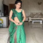 Sakshi Agarwal Instagram - Since You asked for it😍 . #sundayvibes #sundayfunday #greensaree #nomakeup #nofilter #yourgirlnextdoor Chennai, India