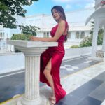 Sakshi Agarwal Instagram - Princess vibe😍 . #tajlakepalaceudaipur #redsatindress #photooftheday @tajlakepalace #udaipurdiaries