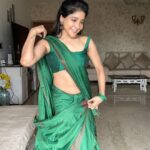 Sakshi Agarwal Instagram - Since You asked for it😍 . #sundayvibes #sundayfunday #greensaree #nomakeup #nofilter #yourgirlnextdoor Chennai, India