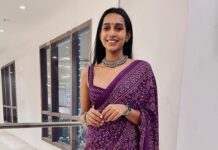 Sanchana Natarajan Instagram - 💜 Saree- @varshini_online_boutique Blouse- @razak_creations