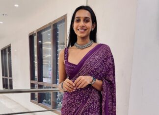 Sanchana Natarajan Instagram - 💜 Saree- @varshini_online_boutique Blouse- @razak_creations