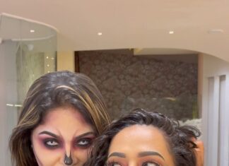 Sanjana Singh Instagram - HALLOWEEN 🎃 2022 #halloween #spooky #horror #halloweencostume #october #spookyseason #art #pumpkin #halloweenmakeup #fall #happyhalloween #makeup #love #halloweendecor #autumn #scary #horrormovies #cosplay #witch #creepy #michaelmyers #handmade #goth #halloweenparty #instagood #costume #ghost #artist #karthikashyam B3 Bridal Studio professional Makeup artist