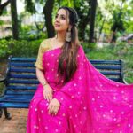 Sanjjanaa Instagram - Beautiful #ranipink saree flaunted by the Galrani 😍 you must Chq out the collections of @sakhi_online_store ❤️ @anupama_makeoverartistry 💄 @ss_makeover_by_suha 👱‍♀️ ##instamom #instababy #indianactress #princealarik #princealarik #justborn #indiancelebrity #indiancelebrities #momtobe #sanjjanaa #sanjanagalrani #sanjana #sanjjanaagalrani Bangalore, India