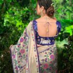 Sanjjanaa Instagram – Beautiful saree by @glorious_threads_by_divya , 
💄 @ss_makeover_by_suha 
 @sapna_beauty_and_beyond Karnataka, Bangalore
