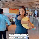 Sanjjanaa Instagram - @princealarik & me can’t wait to get home ❤️ Daddy we are missing u …. #instamoment #instagood #mom #son #mummy #airport #airportfashion #sanjjanaa #princealarik
