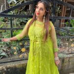 Sanjjanaa Instagram - Beautiful outfit by my favourite @laxmikrishnaofficial 👗 Jewellery @rubans.in 💄 @anupama_makeoverartistry 👱‍♀️ @ss_makeover_by_suha Karnataka, Bangalore