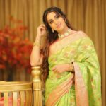Sanjjanaa Instagram - #Saree is truly the beauty of a #woman , #sanjanagalrani #sanjana #princealarik #saree #sareefashion #sareedraping #south #indian Karnataka, Bangalore