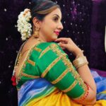 Sanjjanaa Instagram - Hi Ashwini of @vibbhinna creations , I have to say I truly loved and enjoyed wearing your customised blouse that you made just for me .. ❤️ She is definitely the best in town for bridal South Indian blouses … 💄 by @enchanted_by_zomi Hair @ss_makeover_by_suha Beautiful saree by @kainathboutique .. More pics coming soon .. Karnataka, Bangalore