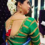 Sanjjanaa Instagram - Hi Ashwini of @vibbhinna creations , I have to say I truly loved and enjoyed wearing your customised blouse that you made just for me .. ❤️ She is definitely the best in town for bridal South Indian blouses … 💄 by @enchanted_by_zomi Hair @ss_makeover_by_suha Beautiful saree by @kainathboutique .. More pics coming soon .. Karnataka, Bangalore
