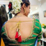 Sanjjanaa Instagram - Hi Ashwini of @vibbhinna creations , I have to say I truly loved and enjoyed wearing your customised blouse that you made just for me .. ❤️ She is definitely the best in town for bridal South Indian blouses … 💄 by @enchanted_by_zomi Hair @ss_makeover_by_suha Beautiful saree by @kainathboutique .. More pics coming soon .. Karnataka, Bangalore