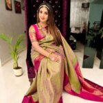 Sanjjanaa Instagram - Life is as beautiful as you can imagine it can be .. I love supporting local businesses and specially more of its headed by women , Bhargavi may you have a very bright future .. she is the founder of @sasucreations & works from her home … your saree really made me look & eternally feel outstanding & beautiful … @ss_makeover_by_suha saree draping , hair & shoot coordination , @enchanted_by_zomi 💄 @dark_emerald_0702 📷 Karnataka, Bangalore
