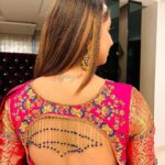 Sanjjanaa Instagram - I truely enjoyed wearing this beautiful embellished South Indian style saree by Bhargavi @sasucreations & blouse by designer bridal blouse by @vibbhinna .. you must check out both these women Eunterpreuner’s collections that’s truely worth it to explore ❤️ Video coming soon … stay tuned … @enchanted_by_zomi make up . @ss_makeover_by_suha saree draping & hair ❤️ ##instamom #instababy #indianactress #princealarik #indianmom #indiankids #indiankidswear #actressmomhustle #justborn #indiancelebrity #indiancelebrities #momtobe #sanjjanaa #sanjanagalrani #sanjana #sanjjanaagalrani Karnataka, Bangalore