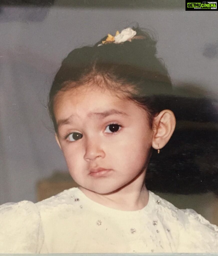 Sayyeshaa Saigal Instagram - Baby me! 👧 My mum was always ready with her camera…the videos and photos are such amazing memories!! ❤️ You truly realise the value of your parents when you become one! 😘 #babyme#memories#bestmom#love#instafamily#baby#throwback#childhood