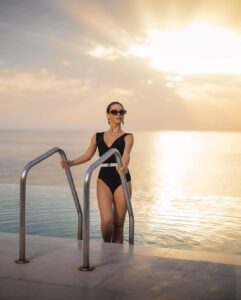 Scarlett Mellish Wilson Instagram - To Infinity and Beyond …. 
 

Shot by the incredible @jasonaldenphoto 
@grandhotelbrionipula 
Hair and make up @jenniferjanemua 
Body make up @allevenbeauty 

#sea#holiday #croatia #swimwear #play #beingsilly #trendingsongs #creativetravelcouples #travelgoals #luxurytravel #travelandleisure #luxurytravel #luxuryhotels #model #artist #croatia #croatiafashion #fashion #influencer #travelblogger #travelgram #hotelblogger #lifestyleblogger #lifestylemodel #health #sun #pula #travel #travelreels #contentcreator #model
