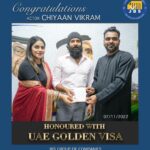 Shamna Kasim Instagram - Honoured and privileged in issuing golden visa for the most talented actor Vikram sir 😍🧿thank u sir for giving us the opportunity… feeling blessed .. @the_real_chiyaan @dr.shanid_asifali @jbs.group.companies @jbsbusinessman @dubai_economy_service_provider @jbsbusinessman @astarmediauae … Masha alllah 🧿