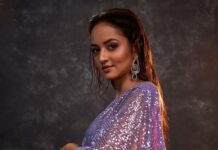 Shanvi Srivastava Instagram - Diva(li) madness still on! 💥 . . . Designed & styled by @nisharakiran Jewellery: @aabushanjewellery1941 HMUA: @makeupby_ringkulaishram 📸 @sandeep.mv #diva #forever #celebrationsneverend #diwali #saturday #saturdaynight #saturdaymood #fashionphile #sparkle #shine #love #kannada #kannadafilms #tamil #tamilcinema #♥️