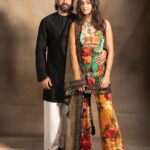 Shibani Dandekar Instagram - Let’s call these the before pictures 🤕🥴🥂💥 @faroutakhtar wearing @sabyasachiofficial jewerly by @irasvafinejewellery Farhan wearing @antar_agni_ujjawaldubey photography @shubhammandhyanphotography