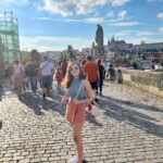 Shirley Setia Instagram - Out & about at the Charles Bridge & John Lennon Wall in #Prague 💛 #shirleytravels #travel #shirleysetia #czechrepublic Prague, Czech Republic