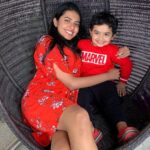 Shivani Rajashekar Instagram - #tbt when baby Ayaan and I wore matching clothes ❤️🥰❤️ Look what I found 🥰 @aswinfilm @shreaashwin