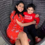 Shivani Rajashekar Instagram - #tbt when baby Ayaan and I wore matching clothes ❤️🥰❤️ Look what I found 🥰 @aswinfilm @shreaashwin