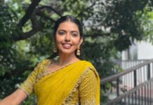 Shivani Rajashekar Instagram - Styled by @apoorva_reddy_yaramala Outfit from @firoz_design_studio Earrings @rubans.in #Jilebi .. new movie .. new beginning ..blessed 💛 really thrilled to work with legendary director #VijayaBhasker garu .. so so happy to star opposite my best friend @sree_kamal 🤗 and really excited to work with @ankithkoyyalive @babloo_mayaa @actorsunnyk #Muralisharma garu #RajendraPrasad garu and others 💜 Ps : 4th pic .. Hey Eucalyptus 😛 @tharunbhascker