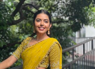 Shivani Rajashekar Instagram - Styled by @apoorva_reddy_yaramala Outfit from @firoz_design_studio Earrings @rubans.in #Jilebi .. new movie .. new beginning ..blessed 💛 really thrilled to work with legendary director #VijayaBhasker garu .. so so happy to star opposite my best friend @sree_kamal 🤗 and really excited to work with @ankithkoyyalive @babloo_mayaa @actorsunnyk #Muralisharma garu #RajendraPrasad garu and others 💜 Ps : 4th pic .. Hey Eucalyptus 😛 @tharunbhascker