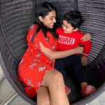 Shivani Rajashekar Instagram - #tbt when baby Ayaan and I wore matching clothes ❤️🥰❤️ Look what I found 🥰 @aswinfilm @shreaashwin