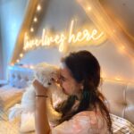 Shivshakti Sachdev Instagram - Love Lives Here!!! Mornings with Ellie 🐶 @ielliethemaltese Thank you @neonattack_in for giving my room a perfect makeover. I love the Vibe! Wanna see an updated Room tour? Comment Down! #nofilter #roomtour #maltese #malteseindia #thankful #loveliveshere #neonlights #neonlightsindia #mine #smile #cuddles #mornings #morningcuddles #thankful #grateful #blessed #indianyoutuber #youtubeindia #life #instagram #trending #instragramfashion #instagrammaltese #malteseforlife