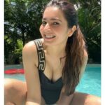 Shonali Nagrani Instagram – Dear sunshine, water and foliage….. I surrender. Do your thing :)
#nature #poolside  #pool  #versace #swimsuit #swimwear  #goa #sunshine  #glow  #swimming