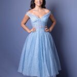 Shriya Saran Instagram - Thank you @gauriandnainika for this beautiful dress for #drishyam2 Absolutely love it !!!! Make up @makeupbymahendra7 Hair @priyanka__hairstylist Photographer @kausttubh_kambhhle