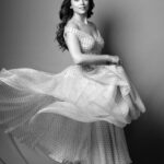 Shriya Saran Instagram - Thank you @gauriandnainika for this beautiful dress for #drishyam2 Absolutely love it !!!! Make up @makeupbymahendra7 Hair @priyanka__hairstylist Photographer @kausttubh_kambhhle