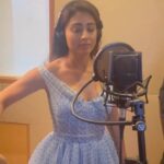 Shriya Saran Instagram - #drishyum shoot ! This is how we do it !!!! @ifeelking send you love @thisisdsp you are the bestest @abhishekpathakk thank you thank you thank you @ajaydevgn is too embarrassed to be in the video . Love you all …. Me in my pretty @gauriandnainika dress 👗 Goofy 🤪