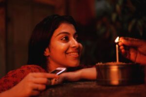 Shruti Ramachandran Instagram - Chitra and her never ending love affair with biriyani. 
#madhuram 

📸 @rohith_ks