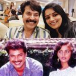 Shweta Menon Instagram - Someone just sent me this with the caption #anashwaram I guess everyone will only notice the change in me 😜 Mammukka is still the same - sweet seventeen @mammootty മണ്ണിലാകെ നിന്റെ മന്ദഹാസം മാത്രം കണ്ടു ഞാൻ 🎶. That same smile 🌸 അനശ്വരം