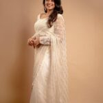 Siddhi Idnani Instagram - Paavai to me is all white, pure & innocent, hopeful & simple. Thank you for making my vision for this big event come to life 🤍 Outfit - @arka_by_divya_kanigalupula Jwellery - @challani_jewellery Photography - @kiransaphotography Stylist - @sandhya__sabbavarapu Styling team - @team_sandhya @rashmi_angara @thumu_bhavana Makeup - @reenapaiva Hair - @venki_haistylist @arunprajeethm