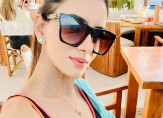 Smriti Khanna Instagram - Once upon a time in Monaco .. Swimsuit @moschino Flats @dior Shirt @mistergautam Nikki Beach Monte Carlo