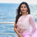 Soundariya Nanjundan Instagram - Ocean Air 🌊 ~ and ~ Salty Hair . 📸 - @bhoopalm_official 📍- @cordeliacruises 🛳 Saree - @studiovirupa Styling- @soundariya_nanjundan . . . . . . . . . #soundariyananjundan #soundariya #nanjundan #soundarya #soundaryananjundan Middle of The Sea