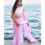Soundariya Nanjundan Instagram - There’s nothing like standing at the edge of the ocean 🌊 . #sareelove 💗 Slaying in semi organza saree from - @studiovirupa 🌸 📍- @cordeliacruises 🛳 . 📸 - @bhoopalm_official ✨ #styledbyme 💁🏻‍♀️ . #cordeliacruises 🚢 . . . . . . . . #soundariyananjundan #soundariya #nanjundan #soundarya #soundaryananjundan Middle of The Sea