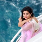 Soundariya Nanjundan Instagram - My soul is full of longing for the secret of the sea 🌊 . 📸 - @bhoopalm_official 📍- @cordeliacruises 🛳 Saree - @studiovirupa Styling- @soundariya_nanjundan . . . . . . . . . #cordeliacruises #india #outfitoftheday #photography #india #model #actor #photoshoot #outfits #shooting #performer #singlegirl #artist #instagram #reels #chennaiponnu #kannadaudugi #photographer #actorslife #filmcamera #camera #positivevibes #soundariyananjundan #soundariya #soundarya #soundaryananjundan #chennai #tamilnadu Middle of The Sea
