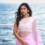 Soundariya Nanjundan Instagram - Ocean Air 🌊 ~ and ~ Salty Hair . 📸 - @bhoopalm_official 📍- @cordeliacruises 🛳 Saree - @studiovirupa Styling- @soundariya_nanjundan . . . . . . . . . #soundariyananjundan #soundariya #nanjundan #soundarya #soundaryananjundan Middle of The Sea