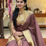 Soundariya Nanjundan Instagram - Be not afraid of growing slowly. Be afraid only of standing still. #stillfromadvideo #ad . Makeup & hair 🤎- @makeup_by_kez Jewellery- @vivahbridalcollections Saree- @h_o_g_h Casting Coordinator - @jeffreypaulll . Valasaravakkam