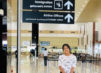 Sreevidya Nair Instagram - Dubai has always been a second home but this time I am super duper excited as it is my first international stage show 🥰 📷 @biljybaby Cochin International Airport