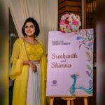 Sreevidya Nair Instagram - I am delighted to welcome a new sister to the family. My deepest love and best wishes to you both ❤️ @sreekanthmkv @shimna_m And thank you so much @kurdhishdesigns for making me the centre of attraction by setting up this beautiful attire for me ❤️ 👗 @kurdhishdesigns 📷 @a_sk_photography 💄 @archana_achu74