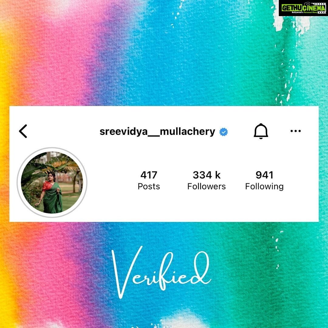 Sreevidya Nair Instagram - Instagram verified ❤️ Thank you for the support @tfaktorofficial @sahilabdu @mithunmithran @aneesh_mohanan_92 @smart_pix_media_