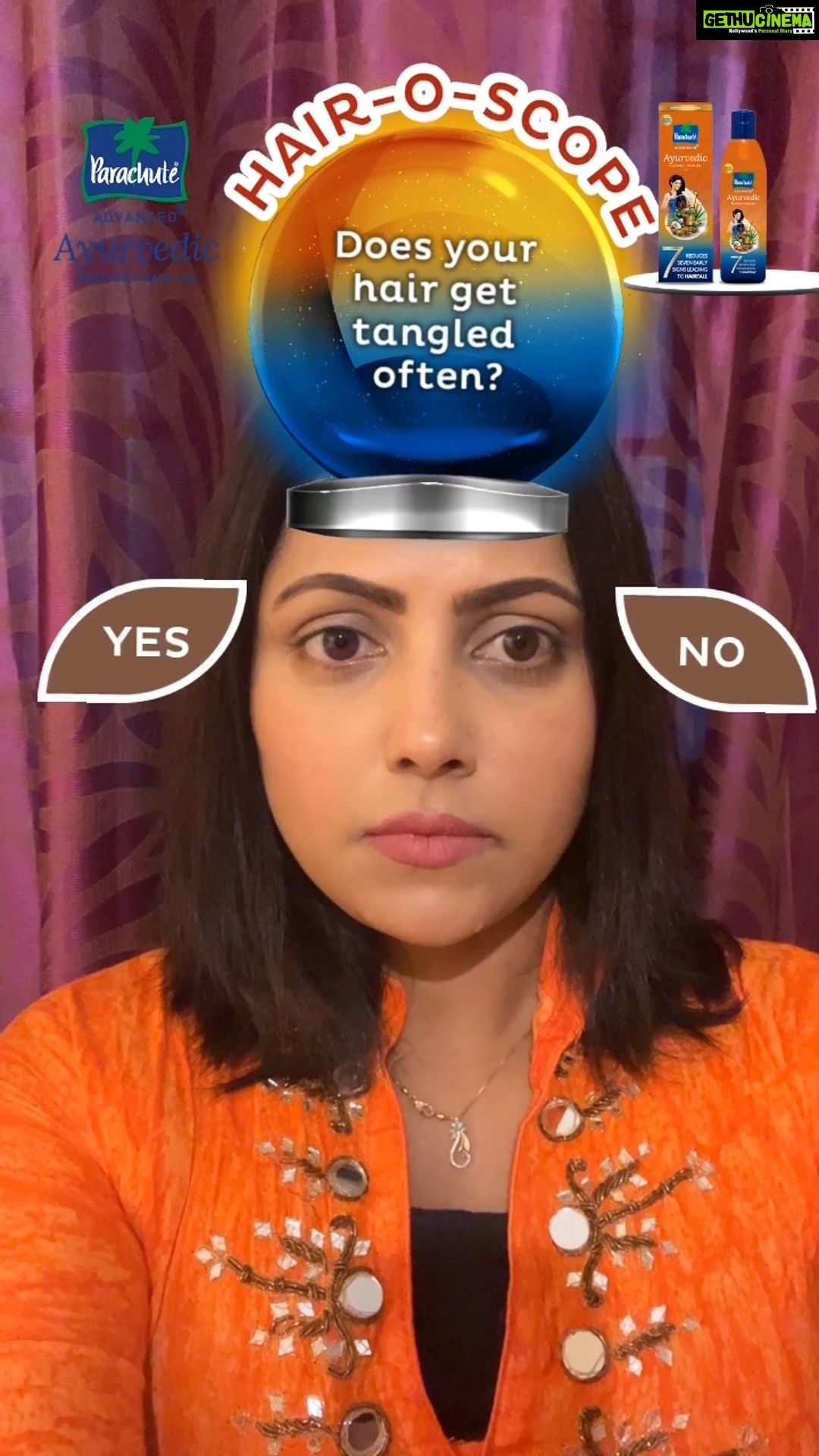Sreevidya Nair Instagram - I just tried out this Hair-O-Scope filter and the results are truly shocking! We often take these common hair problems for granted but these are the 7 early signs of hair fall. Check out this filter and learn more about yourself and your hair! To learn more about Parachute Advansed Ayurvedic Hair Oil, make sure you follow @parachute_advansed and click on the link in the bio. #parachuteAyurvedic #7earlysignsofhairfall #7earlysigns #ParachuteAdvansed #ParachuteAdvansedAyurvedicoil #ayurveda #CoconutHairOil