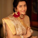 Suhasini Maniratnam Instagram - Loved wearing this saree from @mayukhafabs designed by @dheepaprabhu beautifully captured by @camerasenthil This lightweight, finely woven beige zarikota saree from Mayukhafabs is a great addition to your ethnic wardrobe. This aesthetically beautiful saree reflects our feminine self. It makes you feel like a queen while draping it and is a guaranteed head turner