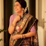 Suhasini Maniratnam Instagram - This saree is a statement piece from @Mayukhafabs . A fusion between pure kancheepuram silk and pen kalamkari work done all over. Our tribute to the weavers of India during this Diwali season. @dheepaprabhu @camerasenthil